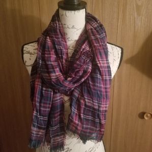 Plaid wrap scarf